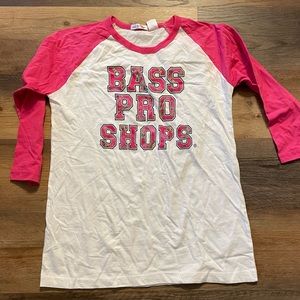 3/4 sleeve bass pro shops tee